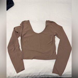Women's Brown Long Sleeve Top